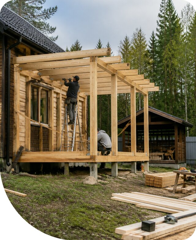 Строительство пристроек и построек на участке в Сердобске